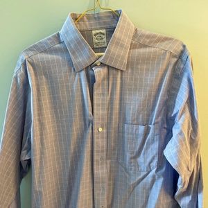 Brooks Brothers blue shirt with check, 16x34